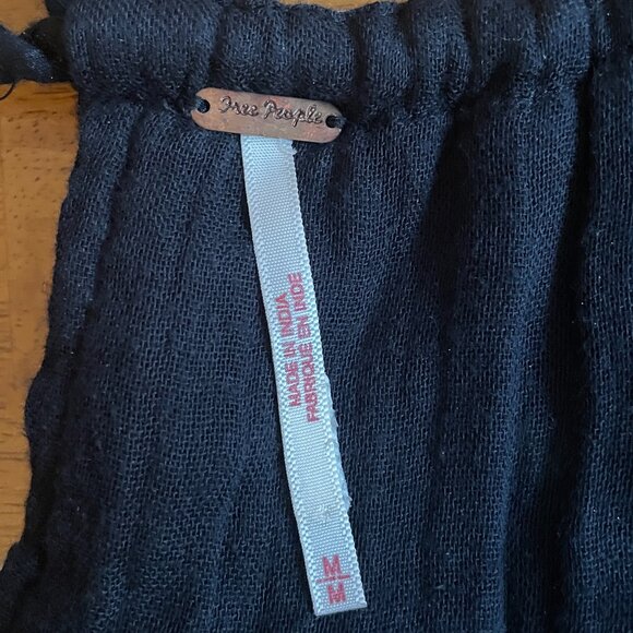 Size Medium Free People I'm The One embroidered black gauze maxi dress - Picture 8 of 16